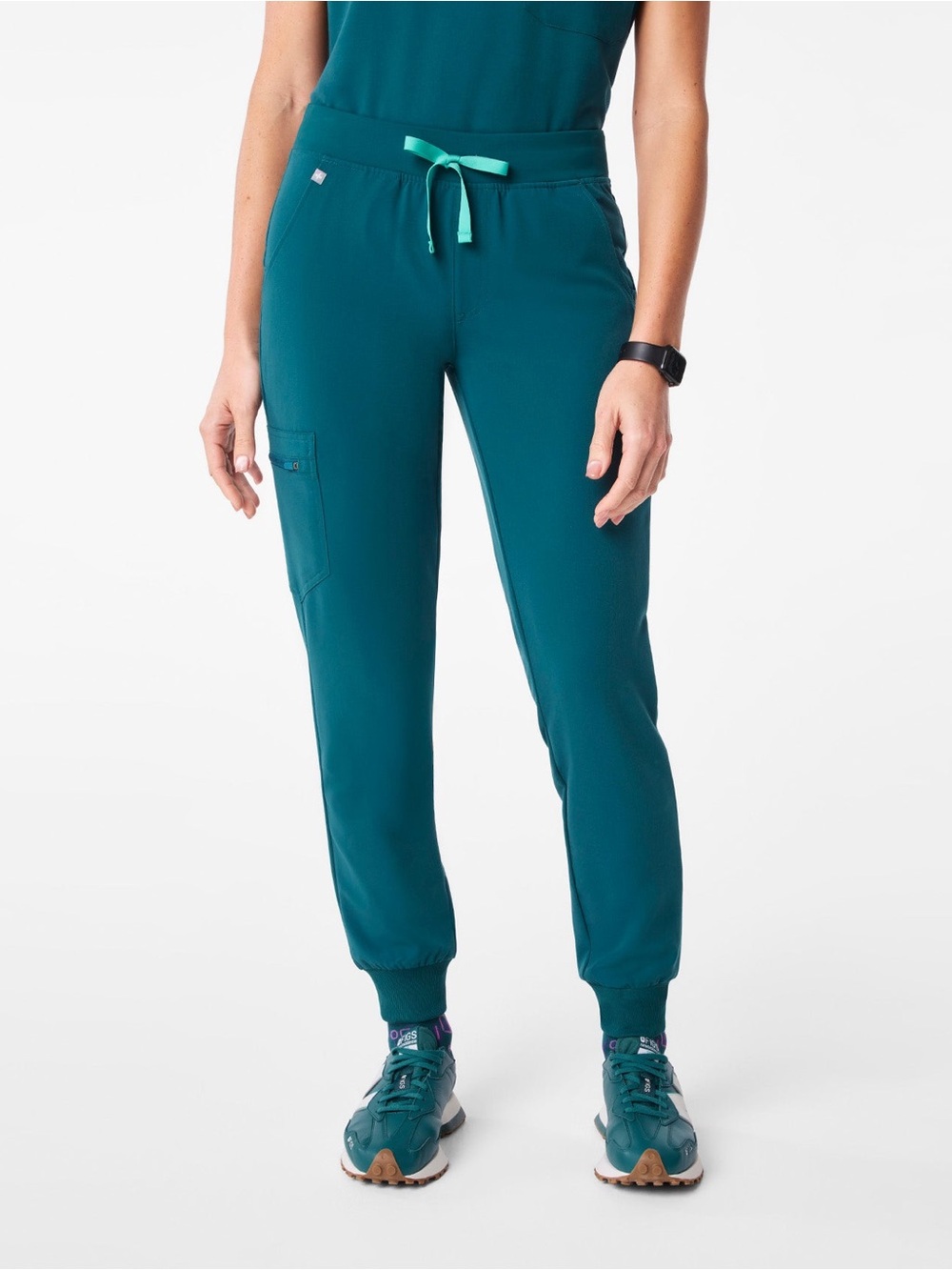 NWT Figs Women's Zamora Jogger Scrub Pant Trouser Caribbean Blue Size Medium